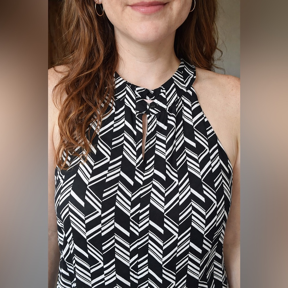 White House Black Market Geometric Halter Top – Size Small